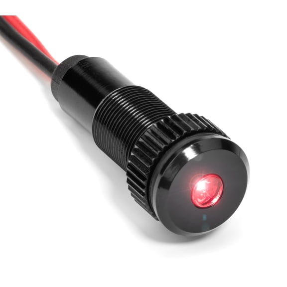 PLUG-N-PLAY Instrument Cluster LED Indicator Light Dash Bulbs (Black Bezel, Red LED)