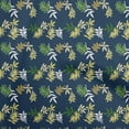 thumbnail image 1 of oneOone Georgette Viscose Navy Blue Fabric Leaves Quilting Supplies Print Sewing Fabric By The Yard 42 Inch Wide, 1 of 6