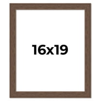16x19 Frame Brown Farmhouse Solid Wood Picture Frame Width 1.5 Inches | Interior Frame Depth 0.5