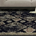 thumbnail image 5 of Mayfair Distressed Damask Indoor Area Rug by Blue Nile Nills - 8' x 10', Black, 5 of 5