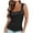 Black, variant on FAIWAD Womens Summer Square Neck Tank Tops Casual Slim Fitted Textured Basic Tops Sleeveless Shirts