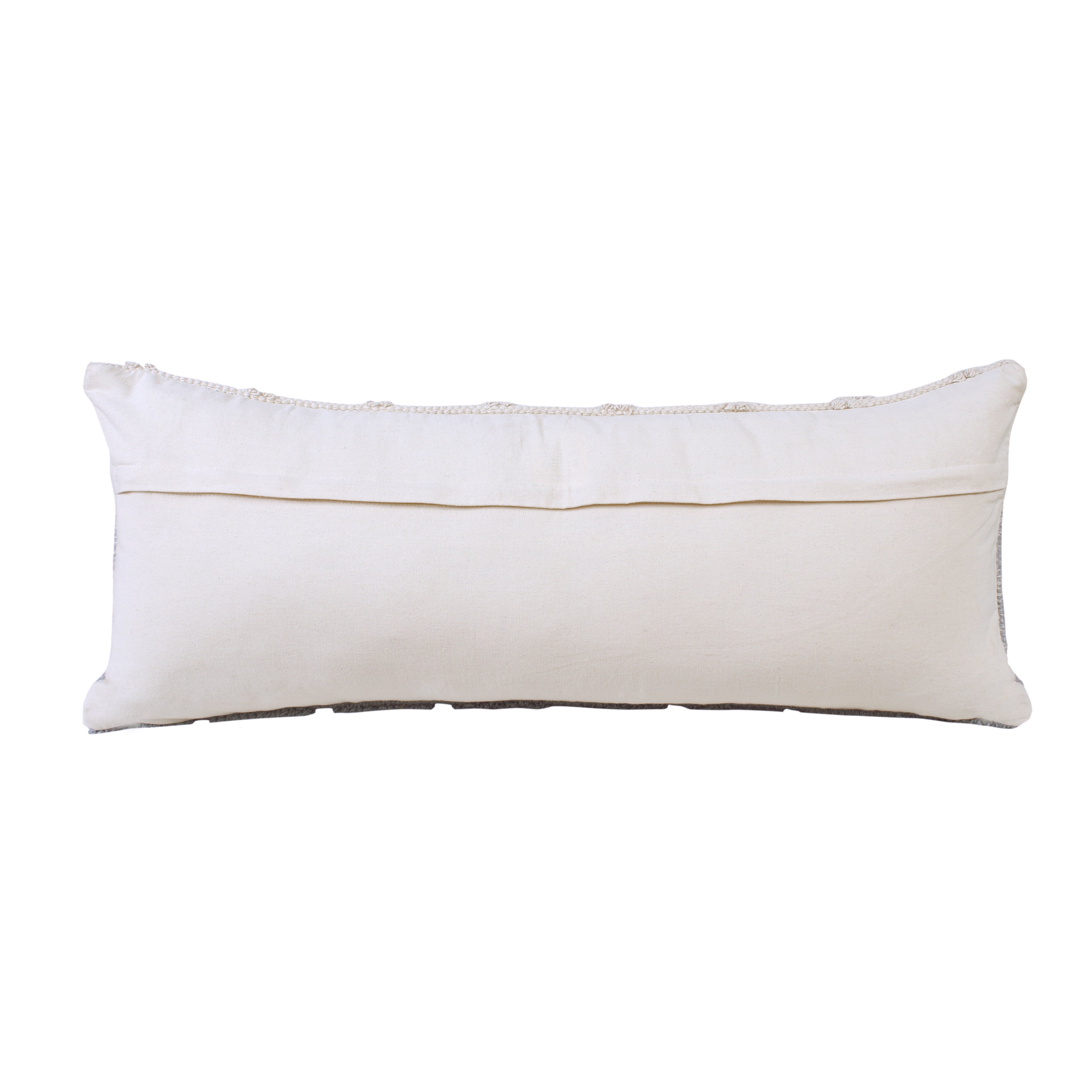 Ox Bay Miles 14" x 36" Gray/Ivory Geometric Color Block Cotton Adult Decorative Throw Pillow