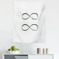 thumbnail image 1 of Love Tapestry, Infinity with Monochrome Design Forever Love Theme Abstract Vintage Valentine, Fabric Wall Hanging Decor for Bedroom Living Room Dorm, 5 Sizes, Black White, by Ambesonne, 1 of 1