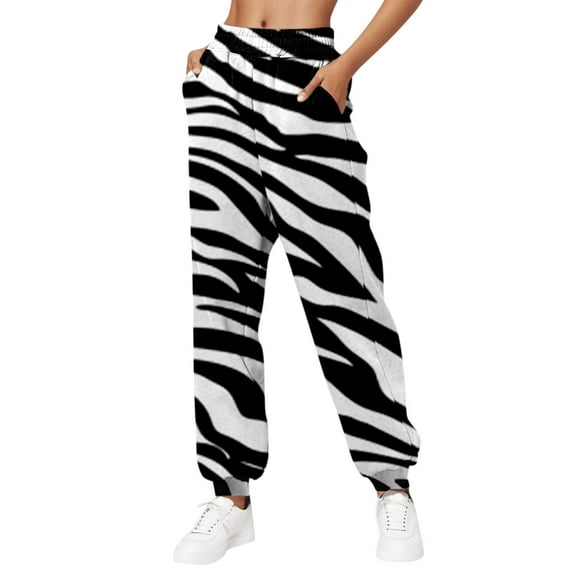 WREESH Womens Sweatpants Gradient Sweatpants Casual Lounge Trousers with Pockets High Waist Pants Black