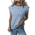 thumbnail image 2 of Juslio Womens Tank Waffle Loose Crew Neck Tank Top,Casual Breathable Summer Tank Tops, 2 of 7