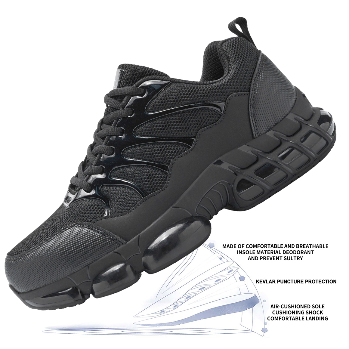 NIFOFISE Lightweight Steel Toe Safety Sneakers photo 4