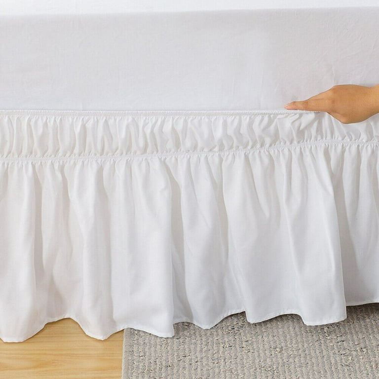 Elastic Bed Wrap Ruffle Bed Skirt