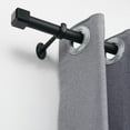 thumbnail image 4 of Single Curtain Rods,with Square Cylindrical Aluminum Alloy Finials,1 Inch Heavy Duty Drapery Rods Adjustable Length 36-72"(3-6ft),Matte Black, 4 of 14