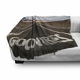 thumbnail image 3 of Chill Soft Flannel Fleece Throw Blanket, Inspirational Phrase Highway Roadme Travel Enthusiasm, Cozy Plush for Indoor and Outdoor Use, 60" x 80", Brown Dark Blue White, by Ambesonne, 3 of 6