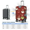 thumbnail image 6 of Disketp Coffee Cups Elastic Travel Luggage Cover Travel Suitcase Protective Cover For Trunk Case Apply To 18''-32'' Suitcase Cover (Luggage not included)-Large, 6 of 9