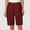 Red, variant on Ovticza Womens 12" Bermuda Shorts Knee Length with Pockets High Waisted Stretchy Casual Walking Long Shorts for Women Gray XL