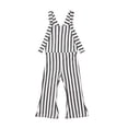 thumbnail image 1 of EYIIYE Été Bambin Filles Combinaison Sans Manches Rayures Imprimé Pantalon, 1 of 6