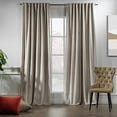 thumbnail image 2 of 3S Brother's Extra Long Solid Luxury Matte Velvet Soft Curtain Seashell Single Panel Hanging Back Tap & Rod Pocket Home Décor 5-25 Feet Custom Made Curtains -Made in Turkey Each(52"x63"), 2 of 7
