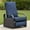 Navy Blue, variant on JP Outdoor Indoor Outdoor Wicker Recliner Chair with Fade Resistant Cushion, Rust-Resistant Aluminum Frame,White