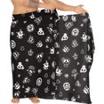 thumbnail image 3 of HAPPY BAY Men's Costumes Swimsuit Pareo Swim Trunks Swimwear Full Mens Beach Summer Sarong One Size Clip Art Skull, Vintage Black, 3 of 4