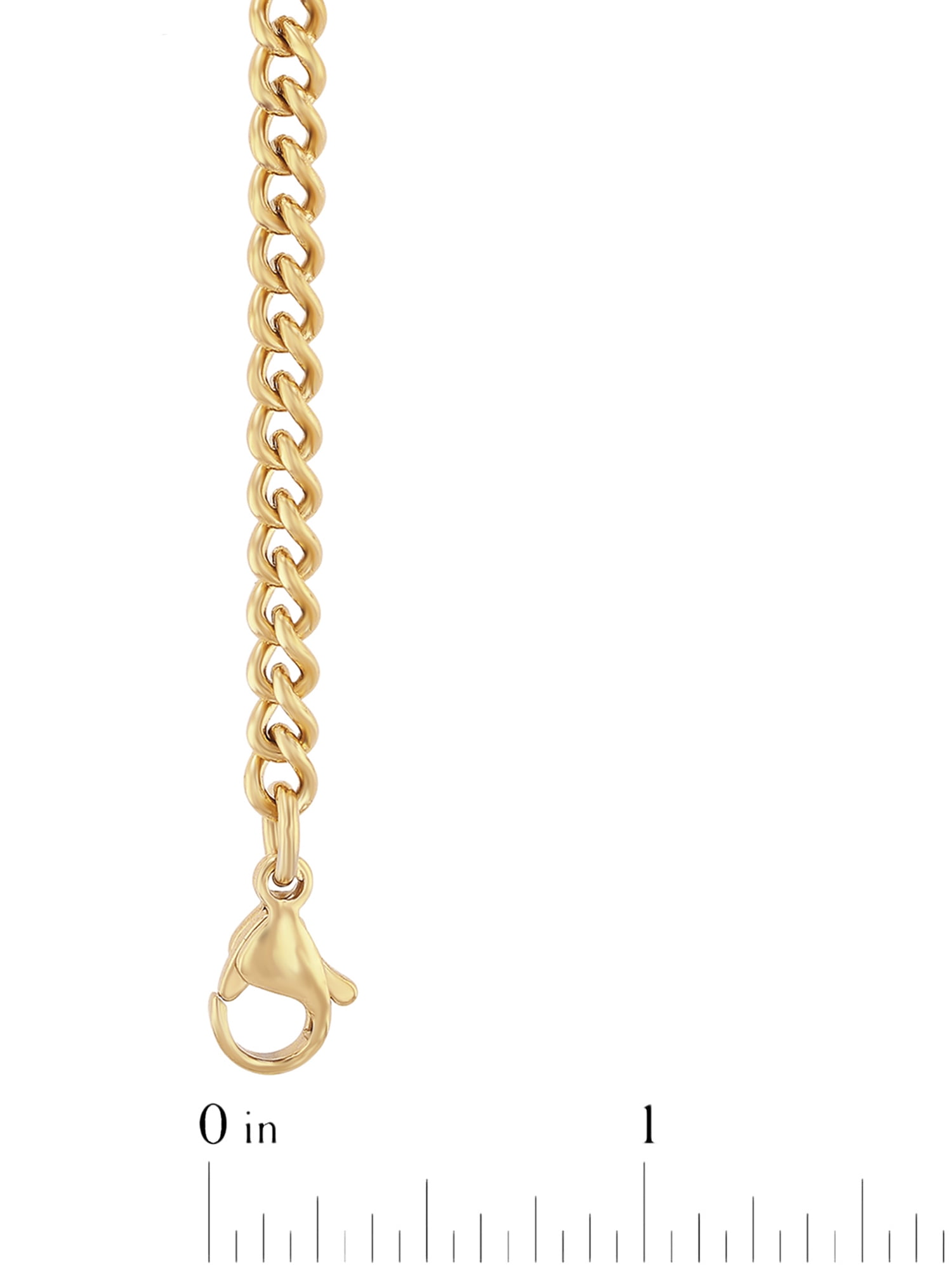 Men's Stainless Steel Gold-Tone 22" Flat Curb Chain Necklace - Mens Necklace