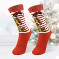 thumbnail image 3 of Calcetines acogedores estilo navideño, cómodos calcetines para dormir en casa para niños y adultos Kuymtek Rojo mujer, 3 of 6