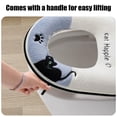 thumbnail image 4 of Steadline Black Cat Themed Toilet Seat Cover,Adorable Plush Bathroom Accessory With Waterproof Backing,Hygienic Handle For Easy Installation And Removal,Cozy Home Decor Gift, 4 of 7