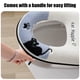 thumbnail image 4 of Funda de asiento de inodoro de felpa con diseño de gato negro | Almohadilla de asiento de inodoro suave y cálida | Accesorio de baño impermeable de invierno para inodoros con forma de O/V/U, 4 of 6