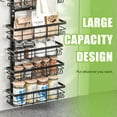 thumbnail image 4 of Keyrank 9-Tier Over the Door Pantry Organizer, Heavy-Duty Metal with 9 Baskets, Hanging Storage and Organization for Kitchen, Spice Rack (5.11x3.54 Width Baskets, Black), 4 of 7