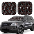thumbnail image 1 of Kdxio Skeleton with Roses Print 2-Piece Sun Shade Front Windshield - Foldable Car Front Window Sunshades for Most Sedans SUV Truck-Small, 1 of 6