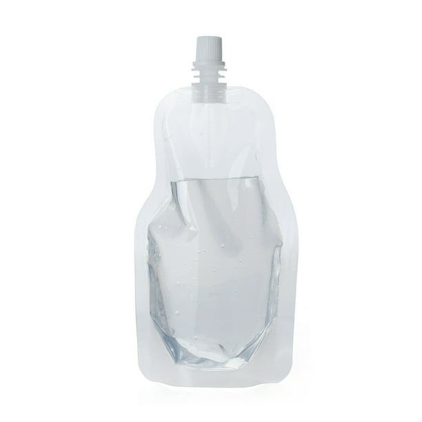 (Price/50 PCS) 8.5 OZ Clear / White Spouted Liquid Stand Up Pouch ...