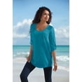 thumbnail image 5 of Roaman's Women's Plus Size Textured Lace Trimmed Tunic, 5 of 5