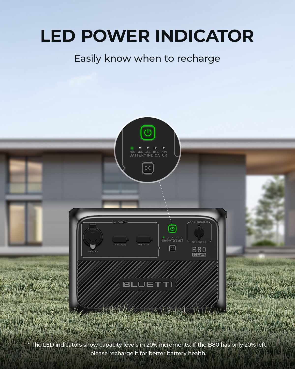BLUETTI AC70 + B80 1000W Continuous / 2000W Peak Portable Power Station
