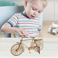 thumbnail image 2 of YIFAEUX 1 Set Wooden Bike Model Educational DIY Hand Assembly Mini Bicycle Toy Home Office Desktop Decoration Ornament Toddlers Boys Girls Gift, 2 of 6