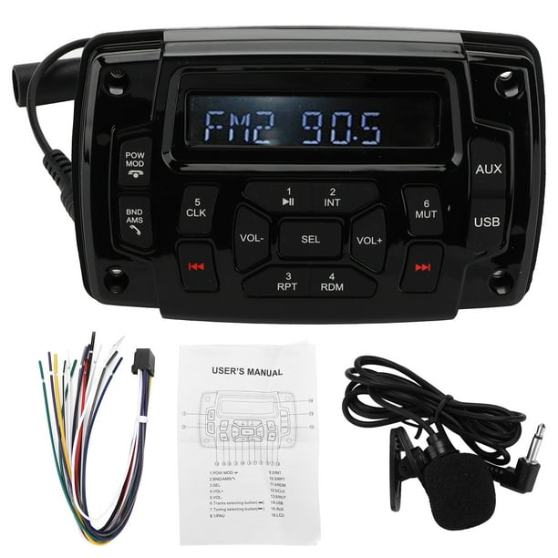 Reproductor MP3 Bluetooth, sistema de sonido con Radio USB, resistente al agua IP66, para baño, barco, yate, coche, motocicleta Jadeshay A