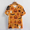 thumbnail image 3 of Halloween Ghosts Horror Pumpkin T Shirts Basic T-Shirt Short Sleeve Ladies Tee Shirt Summer Graphic Clothing, 3 of 6