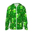 thumbnail image 2 of Uemuo St Patrick's Day2 Pattern Women's Full Zip UPF 50+ Sun Protection Hoodie Jacket Long Sleeve Sun Shirt Hiking Outdoor Performance with Pockets-Large, 2 of 9