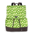 thumbnail image 1 of Disketp Daisies Flowers Mochila de Cuero para Mujer, Bolso de Espalda Antirrobo con Estilo para Viaje, Trabajo y Uso Diario, 1 of 4
