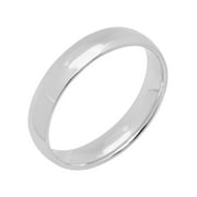Unisex 14kt White Gold High-Polished Wedding Ring, 4mm