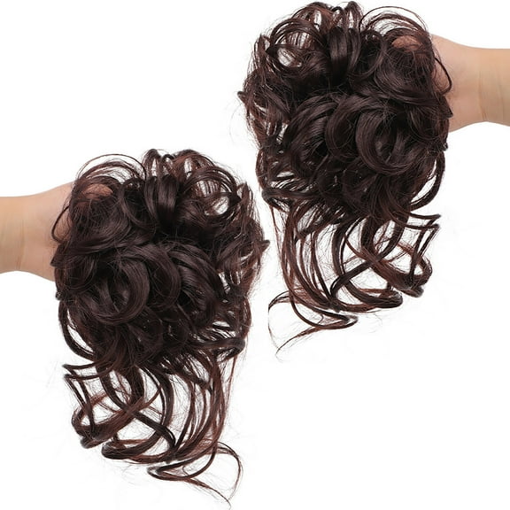 TESOON 2Pc Messy Bun Hair Piece for Women,Messy Chignons,Human Hair Extension