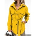 thumbnail image 2 of Womens Corduroy Shirt Long Sleeve Button Down Shirts Casual Jacket Tops Shacket, 2 of 5