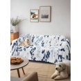 thumbnail image 6 of Blue Botanical Couch Cover for Dogs, Spring Floral Watercolor Leaf Washable Sofa Covers Slipcover for Pets Dogs Futon Cover, Couch Recliner Covers, Oversized Chair Slipcover 71"x91", 6 of 9