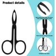 thumbnail image 7 of 2 Pieces Tweezers Scissor Handle Slant Tip Eyebrows Tweezers Scissors Shaped Eyebrow Plucker Tweezers for Facial Hair Plucker Remover Eyebrows Care(Straight Tip,black&silver), 7 of 7