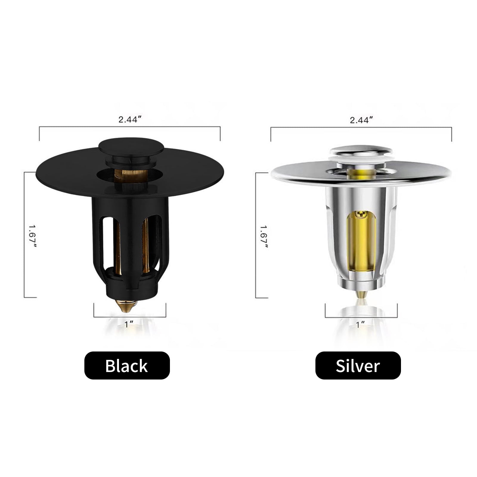 PopUp Drain Filter Bathroom Sink Stopper Stainless Steel Sink Drain