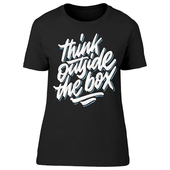 Think Outside The Box Graphic T-Shirt Women -Image by Shutterstock, Female Small
