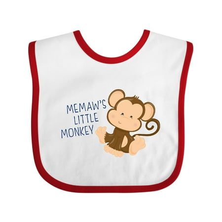 

Inktastic Memaw s Little Monkey Gift Baby Boy or Baby Girl Bib