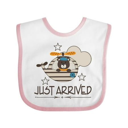 

Inktastic Just Arrived Bear Baby Boy Gift Baby Boy Bib