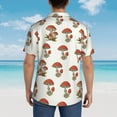 thumbnail image 6 of Balery Mushroom Print Men's Hawaiian Shirts Short Sleeve Beach Shirt Relaxed Fit Vacation Button Down Shirts-Small, 6 of 9