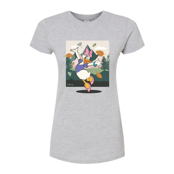 Disney - Daisy With Leaves - Juniors Fitted Graphic T-Shirt