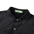 thumbnail image 7 of HOOMEUMY Men's Quick Dry Hiking Shirt Long Sleeve Lightweight Breathable Outdoor Camping Fishing Travel Shirts with Multiple Pockets Button Down Tops Black XXL, 7 of 7