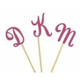 thumbnail image 2 of Darling Souvenir Custom Initials Wedding Cupcake Toppers Personalized Party Dessert Decorations - Pack Of 20, 2 of 3