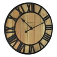 thumbnail image 6 of Westclox 16" Natural Wood Grain with Raised Roman Numerals & Iron Finish Wall Clock – Model# 38067, 6 of 7