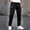Black, variant on Mens Slim Fit Cargo Pants Stretch with Drawstring Waist, White Casual Utility Pants for Men, Lightweight Everyday Pants,Size L