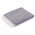 thumbnail image 5 of Americanflat 50x60 Throw Blanket, 100% Cotton with Fringe, Purple and White, all seasons blanket, 5 of 5