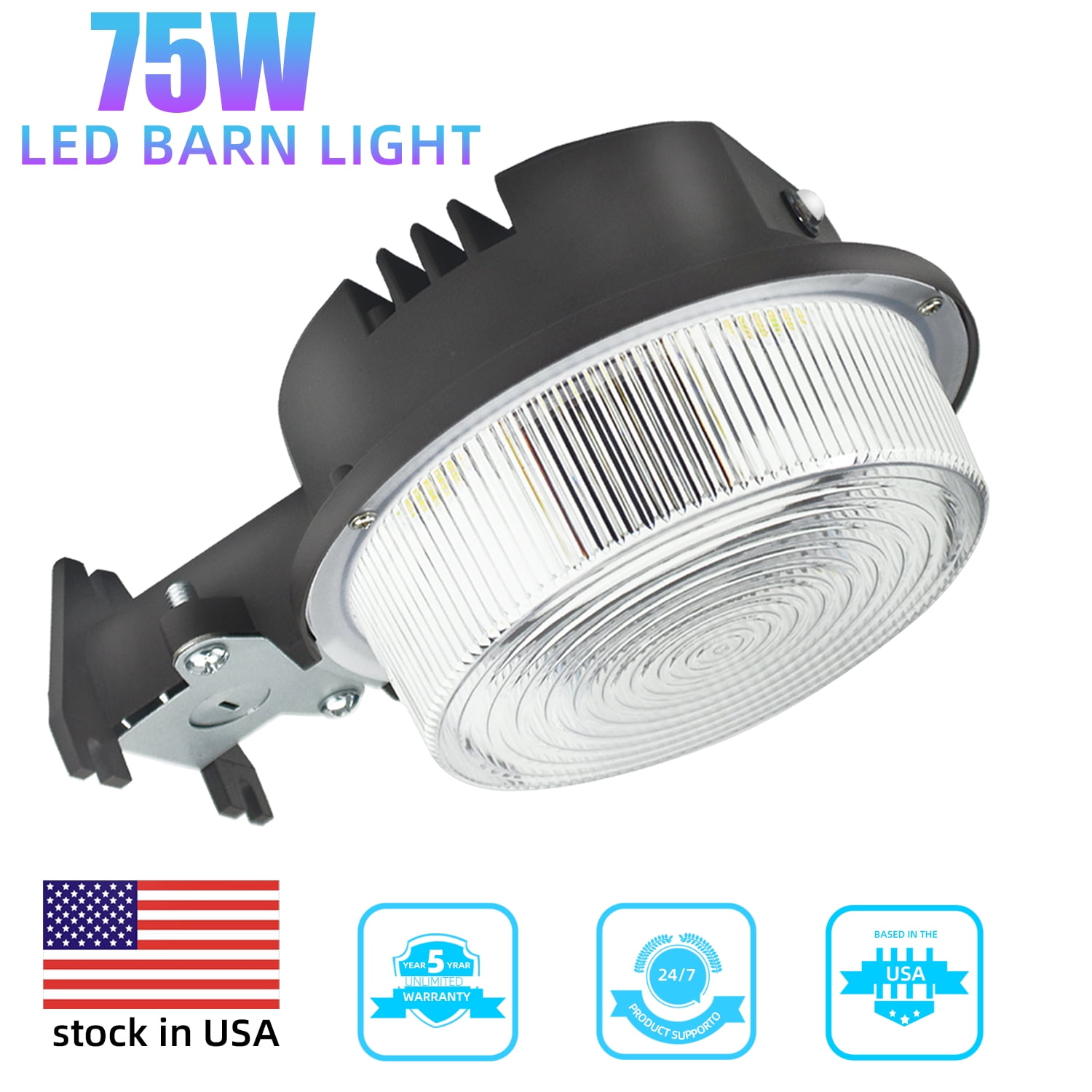 2 x 75W LED Street Light 8400LM Dusk to Dawn Sensor Outdoor Waterproof Security 